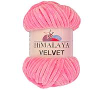 Marriner Himalaya Velvet Super Chunky Yarn with 100% Polyester 14/16 Ply for Knitting and Crochet - Vegan Friendly and Hypoallergenic (Fondant 100g Single Ball)