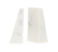 Marris Set Of 2 Marble Bookends Premier Housewares White One Size