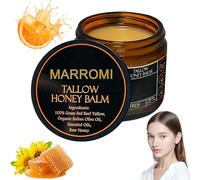 Marromi Beef Tallow for Skin, Professional Organic Grass-Fed Beef Tallowbalm With Raw Honey, Marromi Tallow And Honey Balm For Face, Lip And Body Deeply Moisturizes The Skin (1 Bottle)