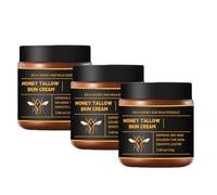 Marroomi Tallow Honey Balm,Maromi Tallow Honey Balm,Organic Grass-Fed Beef Tallo-w Bal-m with Raw Hone-y,Whipped Moisturizer for Face & Body,Deep Nourishing, Gentle, Softens and Smooths Skin (3pcs)