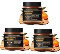 Marroomi Tallow Honey Balm, Marromi Beef Tallow for Skin, 2025 New Organic Grass-Fed Beef Tallow Balm with Raw Honey,Organic Whipped Moisturizer for Face&Body,Deep Nourishing,Smooths Skin (3PCS, 110g)