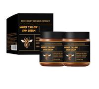 Marroomi Tallow Honey Balm, Marroomi Tallow and Honey Balm for Face, 100% Organic Whipped Beef Tallows Face Moisturizer with Raw Honeys and Beeswax, Deep Nourishing (2 Pcs)
