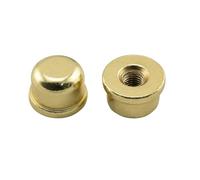 MARRTEUM 1/2 Inch Tall Lamp Finial Tapped 1/4-27 Knob Lamp Accessories for Lamp Shade Holder Harp Tops, Gold, 2PCS