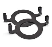 MARRTEUM E26 Lamp Harp Saddle Base Lampshade Holder 1-7/16" (36 mm) Non-Slip UNO Collar Adapter for E26 Threaded Base, 2pcs Black Tone