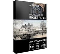 Marrutt 230gsm Archival Matt Double Sided Inkjet Photo Paper: A3+ - 100 Sheets