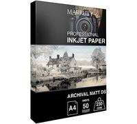 Marrutt 230gsm Archival Matt Double Sided Inkjet Photo Paper: A4-50 Sheets