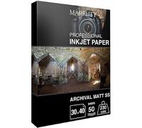 Marrutt 230gsm Archival Matt Single Sided Inkjet Photo Paper (30cm x 40cm 50 Sheets, Centimeters)