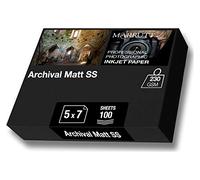 Marrutt 230gsm Archival Matt Single Sided Inkjet Photo Paper: 5” x 7” - 100 Sheets