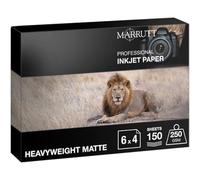 Marrutt 250gsm Heavyweight Matte Inkjet Photo Paper - 6" x 4" 150 Sheets