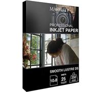 Marrutt 250gsm Smooth Lustre Double Sided Inkjet Photo Paper: 10" x 8" - 25 Sheets