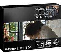 Marrutt 250gsm Smooth Lustre Double Sided Inkjet Photo Paper: 5" x 7" - 200 Sheets