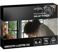 Marrutt 250gsm Smooth Lustre Double Sided Inkjet Photo Paper: 6" x 4" - 75 Sheets