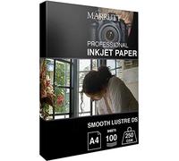 Marrutt 250gsm Smooth Lustre Double Sided Inkjet Photo Paper: A4-100 Sheets