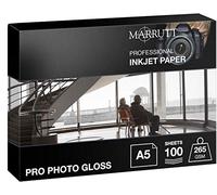 Marrutt 265gsm Pro Photo Gloss Inkjet Paper: A5-100 Sheets