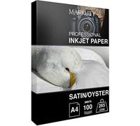 Marrutt 265gsm Pro Photo Satin/Oyster Inkjet Paper: A4-100 Sheets