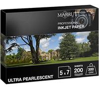 Marrutt 300gsm Ultra Pearlescent Hi-White Inkjet Photo Paper: 5" x 7" - 200 Sheets