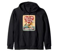 Marry Me Chicken Soup Retro Vintage Funny Graphic Zip Hoodie