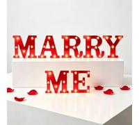 MARRY ME Light Up Letters, Proposal Decorations, LED Marry Me Sign, MARRY ME LED Marquee Letter Lights for Wedding Proposal Decoration
