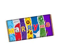 Marry Me Propose Chocolate Bar Wrapper Novelty Funny Gift on Birthday Christmas Valentines CH-9106 (without chocolate bar (wrapper only))