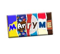 Marry Me Propose Chocolate Bar Wrapper Novelty Gift Birthday Christmas Valentine CH-106 (without chocolate)