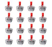 Marrywindix 16 Pcs Christmas Bells 1.5 Inch Silver Bells Ornaments Bulk Polar Express Bell with Red Ribbon Christmas Hanging Bell Decoration for Christmas Tree Decoration Party Gifts Favors