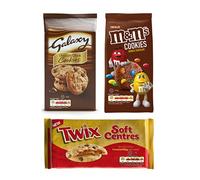 Mars 3 Pack Biscuit Bundle - Twix Soft Centres, Galaxy Cookies & M&M Cookies