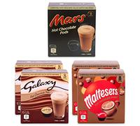 Mars 40 Dolce Gusto Compatible Hot Chocolate Pods - 2x Galaxy, 2x Maltesers, 1x Mars - 40 Drinks