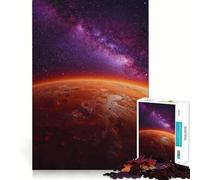 Mars And Milky Way Galaxy 1000 Piece Jigsaw Puzzles- Reason Skill Smooth Joint Happy Challenge (38x26cm)