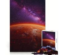 Mars And Milky Way Galaxy 1000 Piece Jigsaw Puzzles- Reason Skill Smooth Joint Happy Challenge (38x26cm)