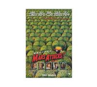 Mars Attacks! 1996 Tim Burton Japanese Chirashi Movie Poster Flyer B5 Canvas Poster Bedroom Decor Landscape Office Room Decor Gift 12x18inch(30x45cm)