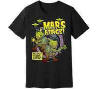 Mars Attacks Aliens Psychobilly Rockabilly Shirt - Monsters and Martians Black Black L