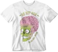 Mars Attacks T-Shirt Movie 90s Aliens Head Ack Ack Tee Retro Future Space Class White