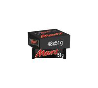 Mars Chocolate Bars, with Caramel, Nougat and Milk Chocolate Bulk Box, 48 Packs of 51g