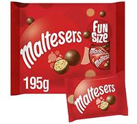 Mars Chocolate Maltesers Fun Size Chocolate Multipack, for Gift Bag, 10 x 19.5g