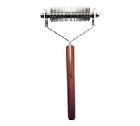 Mars Coat King Double Wide Dematting Undercoat Grooming Rake Stripper Tool for Dogs and Cats, Stainless Steel with Wooden Handle, Made in Germany, 30-Blade