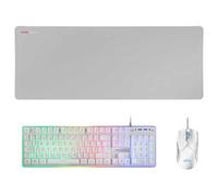 Mars Gaming MCP1 - Gaming Keyboard and Mouse Pack (2800 DPI, Anti-Ghosting Capability, Red LED Lighting, Ambidextrous, USB), Black and Red