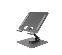 Mars Gaming MA-RST, Tablet and Convertible Stand 2in1 up to 13", Rotatable 360° + Height and Angle Adjustable 180°, Lightweight Steel Foldable Tablet Stand, Anti-slip, Black