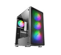 Mars Gaming MARSGAMING MCX, ATX PC Gaming Case, Tempered Glass, RGB DUAL Fan, White
