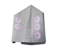 MARS GAMING MC-3GFPRO, Gaming ATX Case, Triple Mirrored Glass, 2x 120mm ARGB Fans, Vertical GPU Mount, PC Tower with Liquid Cooling Support up to 360mm, Carbon Fiber
