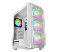 Mars Gaming MC-KX White, Premium E-ATX Gaming Tower, FREEZER CPU System, 5 Ultra-quiet ARGB Fans, ARGB Controller and RF Controller, Mesh Front