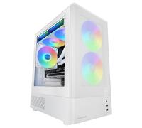 Mars Gaming MC-ONYX, MicroATX Gaming Case, Metallic Mesh Front, Tempered Glass Side Window, 3x ARGB FDB Fans, Dual Chamber Structure, Liquid Cooling Support up to 240mm, White
