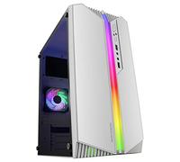 Mars Gaming MC-S1, Ultra-Compact Micro-ATX PC Case, ARGB Front Lighting 12 Modes, FRGB Fan, Full Side Window Gaming Case, Supports Liquid Coolers up to 120mm, White