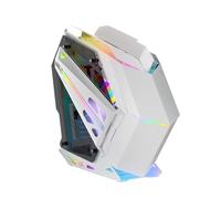 Mars Gaming MC-TITAN, Gaming Case RGB XXL ATX, Dual LED Strip and ARGB Front Lighting, Hub Lighting + Remote Control, Compatible with ARGB Mainboards, Liquid Cooling Support, White