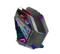 Mars Gaming MC-TITAN, Gaming Case RGB XXL ATX, Dual LED Strip and ARGB Front Lighting, Hub Lighting + Remote Control, Compatible with ARGB Mainboards, Liquid Cooling Support, Black