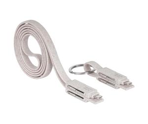 Mars Gaming MCA-ECO, Pack 2x ECO Wheat Fibre Charging Cables, 1m USB Cable + Magnetic Keyring Cable, 3.1A 50W Data Transfer and Fast Charging, USB-C/USB-A/MicroUSB/Lightning Anti-Tangle Cable