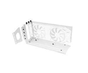 Mars Gaming MCA-GCV, Universal Vertical GPU Stand, Non Slip Magnetic Base, Compatible with Models up to 3 Slots, Versatile GPU Installation 2x PCI Brackets, White