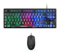 Mars Gaming MCPTKLES, Spanish Language, RGB Keyboard and Mouse Combo 3200DPI, TKL Design
