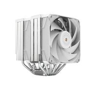Mars Gaming MCPU-XU6, Dual Tower CPU Cooler, 350W TDP, 2 Hybrid Blade Fans with Hyper-Balanced Copper FDB Bearing, 6 Heatpipes with ULTRA HCT Technology, Universal Multisocket, White
