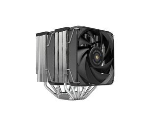 Mars Gaming MCPU-XU6, Dual Tower CPU Cooler, 350W TDP, 2 Hybrid Blade Fans with Hyper-Balanced Copper FDB Bearing, 6 Heatpipes with ULTRA HCT Technology, Universal Multisocket, Black
