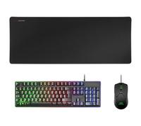 Mars Gaming MCP1 - Gaming Keyboard and Mouse Pack (2800 DPI, Anti-Ghosting Capability, Red LED Lighting, Ambidextrous, USB), Black and Red